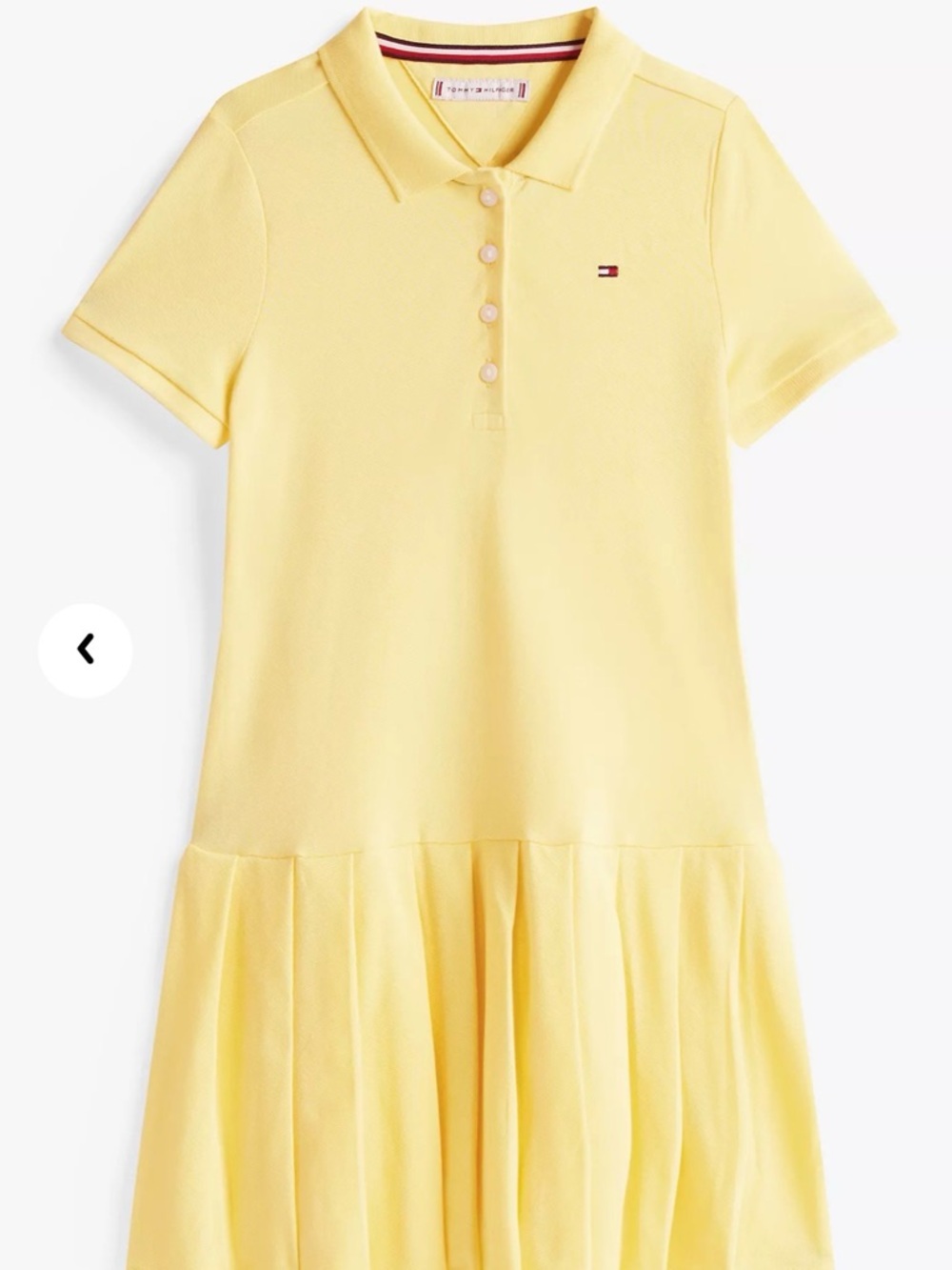 Tommy Hilfiger Kids' Pleated Stretch Polo Dress Size 8/10